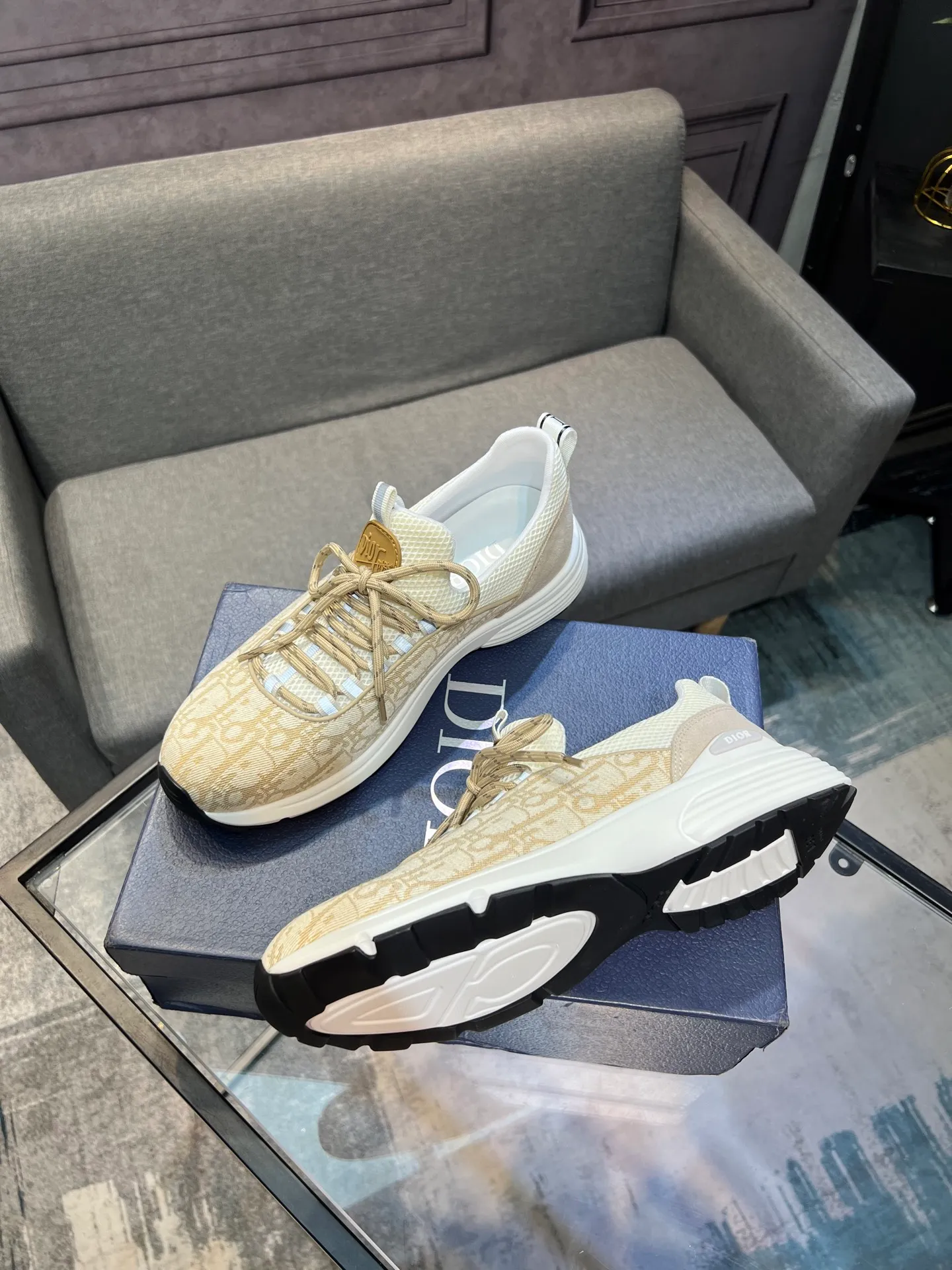 Men's shoes 💰400 [Dior] popular men's shoes, imported mesh splicing material, really inside. Original sole provided by the original factory, 38-45 (45 customized, non-refundable)